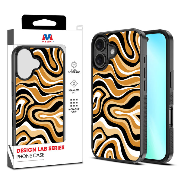 MyBat Design Lab Series Case for Apple iPhone 16 Plus - Groovy Golden Swirls - MIP16MCSLESM093-1.jpg