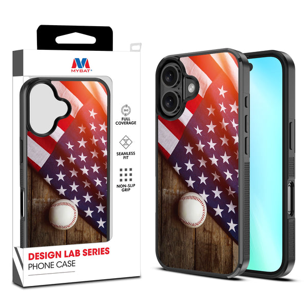 MyBat Design Lab Series Case for Apple iPhone 16 Plus - Patriotic Pitch - MIP16MCSLESM172-1.jpg