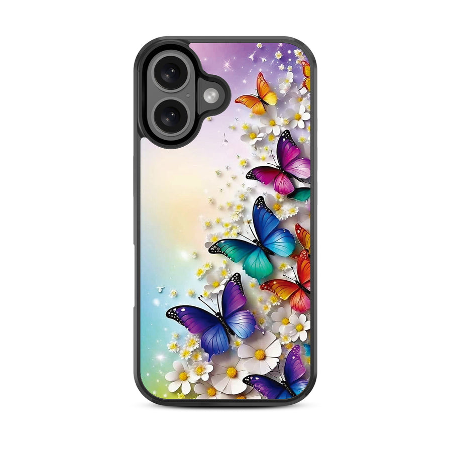 MyBat Design Lab Series Case for Apple iPhone 16 Plus - Rainbow Butterflies - MIP16MCSLESM187-3.jpg