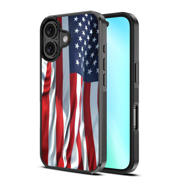 MyBat Design Lab Series Case for Apple iPhone 16 Plus - Waving USA FLag - MIP16MCSLESM367-2.jpg