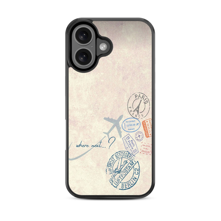 MyBat Design Lab Series Case for Apple iPhone 16 Plus - Passport Stamps - MIP16MCSLESM371-3.jpg