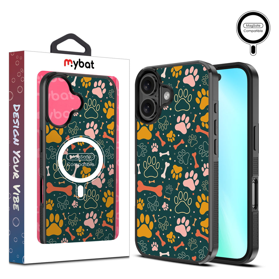 MyBat Design Lab Series MagSafe Case for Apple iPhone 16 Plus - Paw Prints & Bones - MIP16MCSLESMSM003-1.jpg