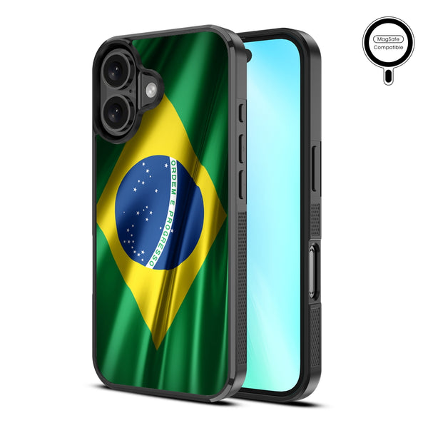 MyBat Design Lab Series MagSafe Case for Apple iPhone 16 Plus - Brazilian Flag - MIP16MCSLESMSM038-2.jpg