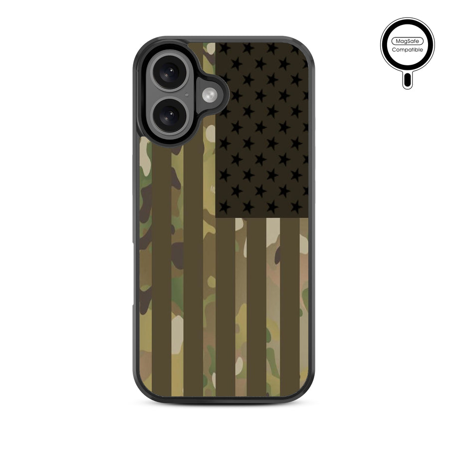 MyBat Design Lab Series MagSafe Case for Apple iPhone 16 Plus - Military Camouflage American Flag - MIP16MCSLESMSM054-3.jpg