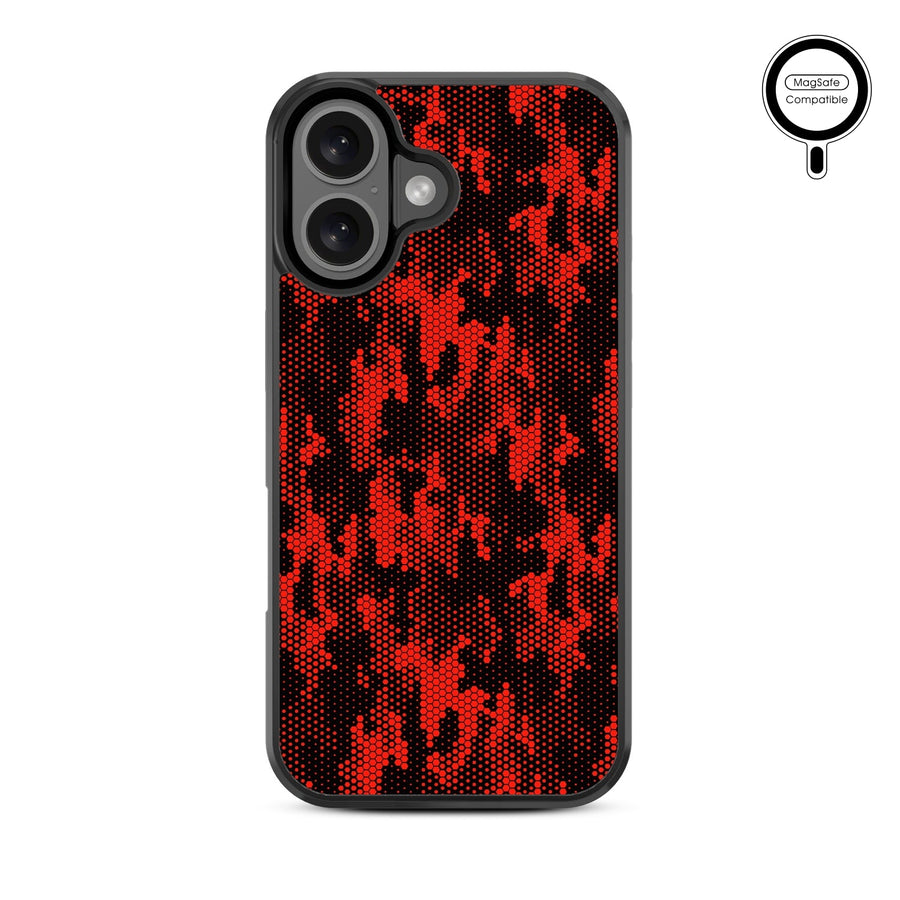 MyBat Design Lab Series MagSafe Case for Apple iPhone 16 Plus - Red Digital Camouflage