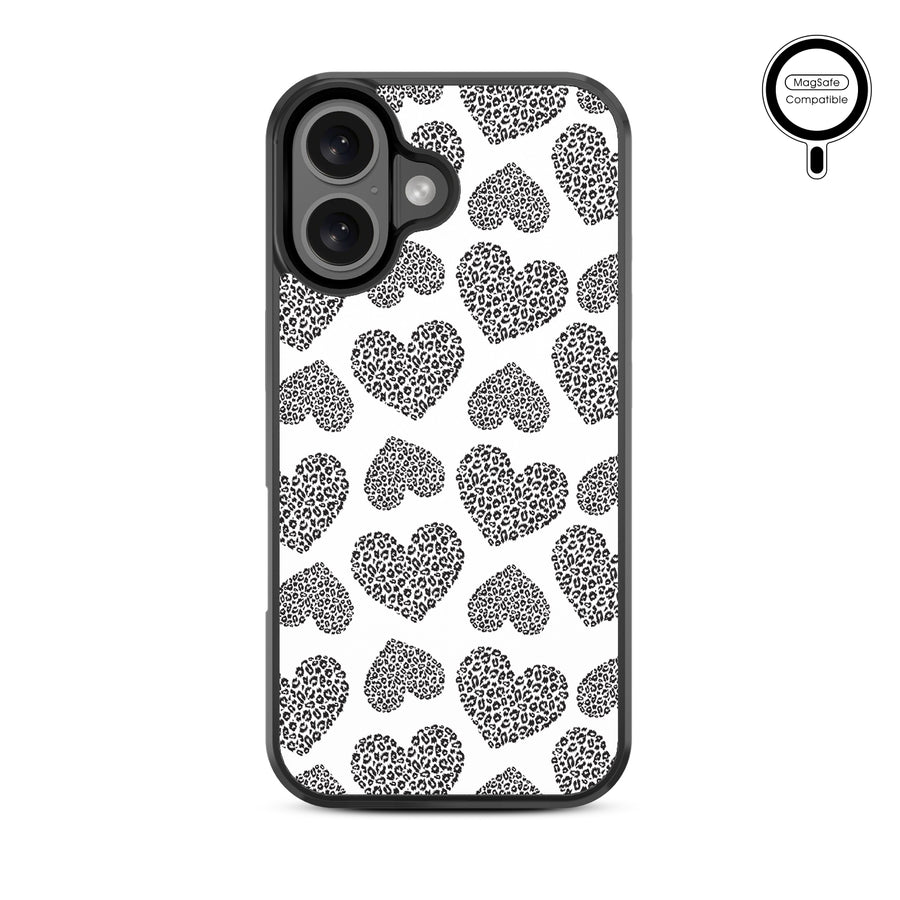 MyBat Design Lab Series MagSafe Case for Apple iPhone 16 Plus - Leopard Print Hearts - MIP16MCSLESMSM098-3.jpg