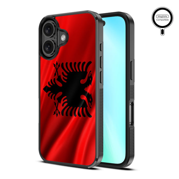 MyBat Design Lab Series MagSafe Case for Apple iPhone 16 Plus - Albania Flag - MIP16MCSLESMSM140-2.jpg