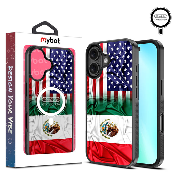 MyBat Design Lab Series MagSafe Case for Apple iPhone 16 Plus – Mexican-American Flag - MIP16MCSLESMSM168-1.jpg