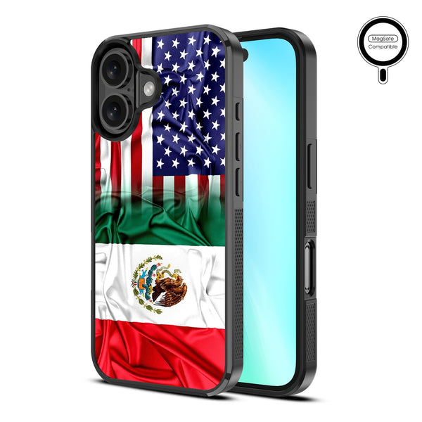 MyBat Design Lab Series MagSafe Case for Apple iPhone 16 Plus – Mexican-American Flag - MIP16MCSLESMSM168-2.jpg