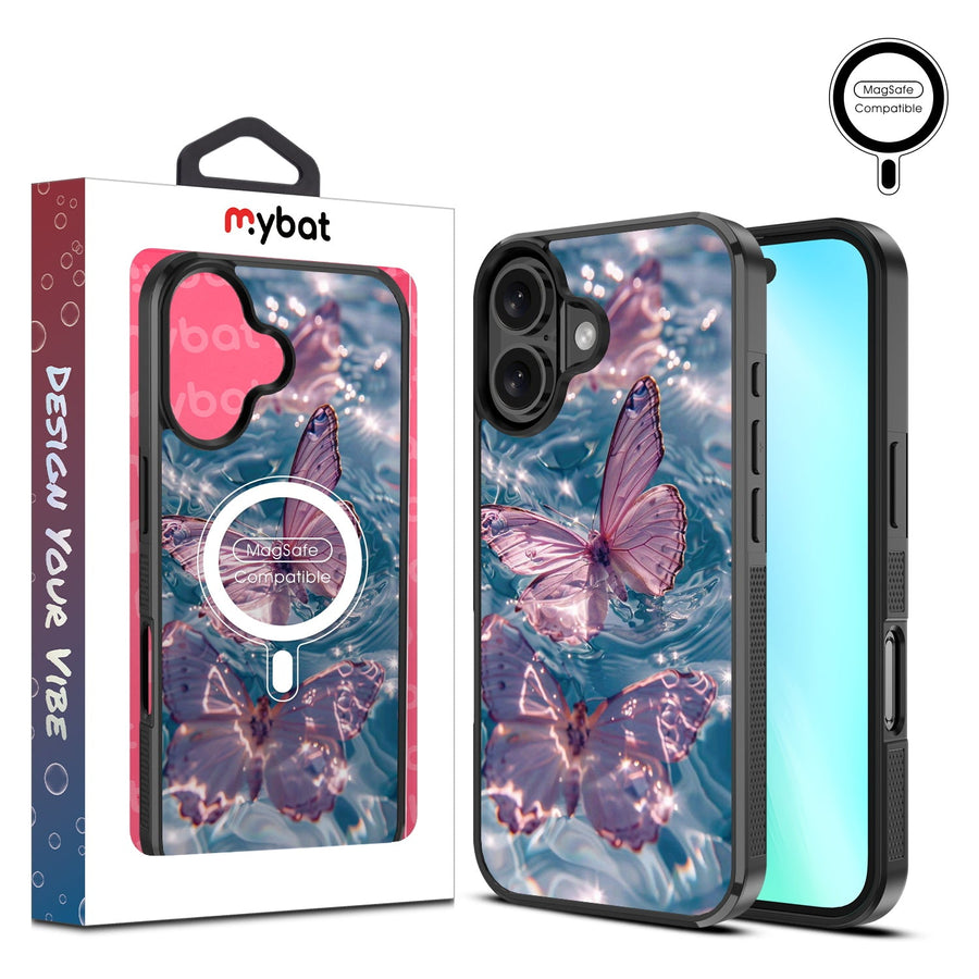 MyBat Design Lab Series MagSafe Case for Apple iPhone 16 Plus - Floating Butterflies