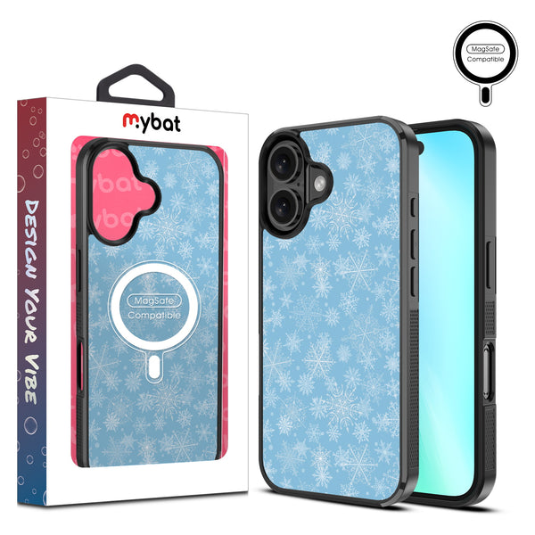 MyBat Design Lab Series MagSafe Case for Apple iPhone 16 Plus - Blue Snowflakes - MIP16MCSLESMSM283-1.jpg