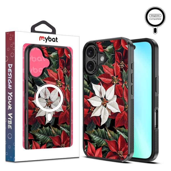 MyBat Design Lab Series MagSafe Case for Apple iPhone 16 Plus - Christmas Poinsettias - MIP16MCSLESMSM301-1.jpg