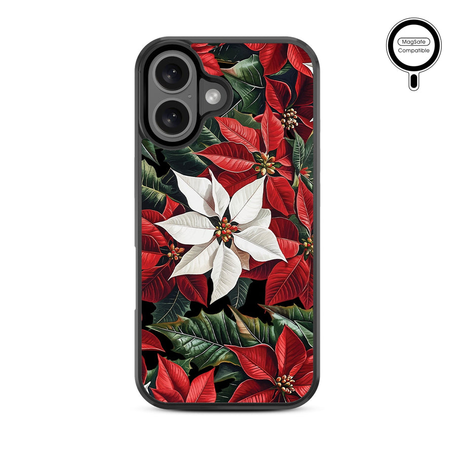 MyBat Design Lab Series MagSafe Case for Apple iPhone 16 Plus - Christmas Poinsettias
