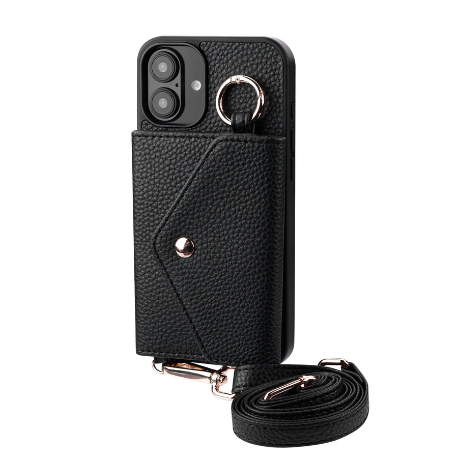 MyBat Posh Crossbody Wallet Case for Apple iPhone 16 Plus - Black - MIP16MCSLESS371-2.jpg
