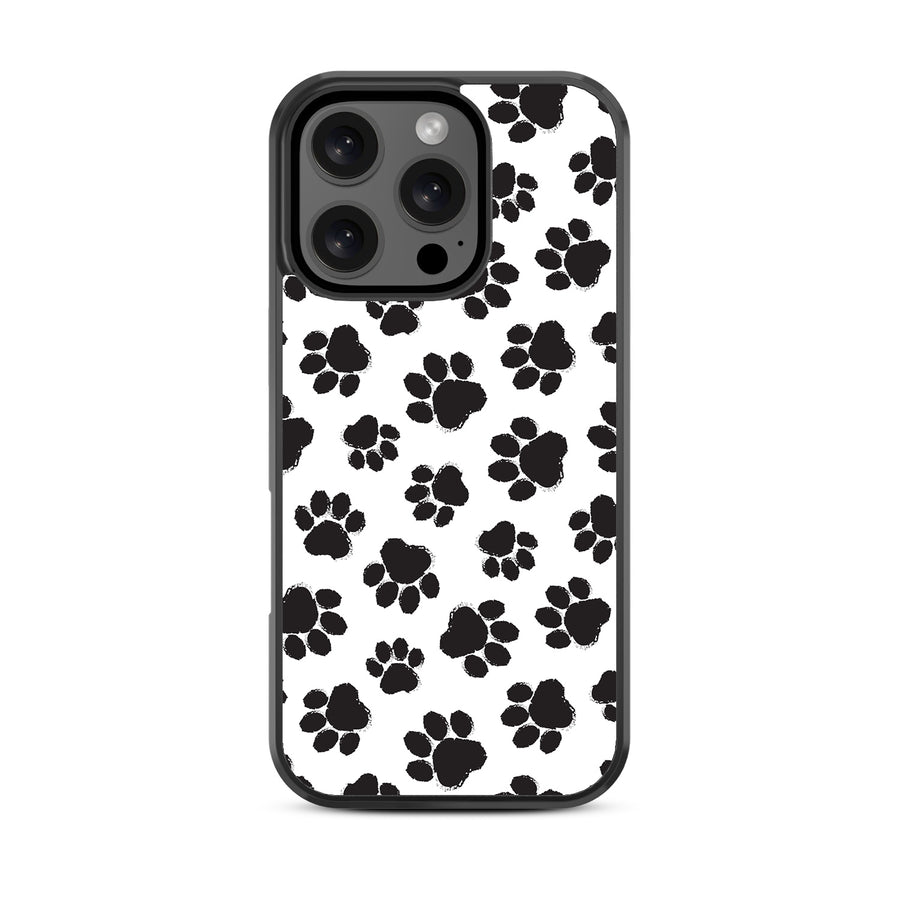 MyBat Design Lab Series Case for Apple iPhone 16 Pro - Black Paw Prints - MIP16PCSLESM002-3.jpg