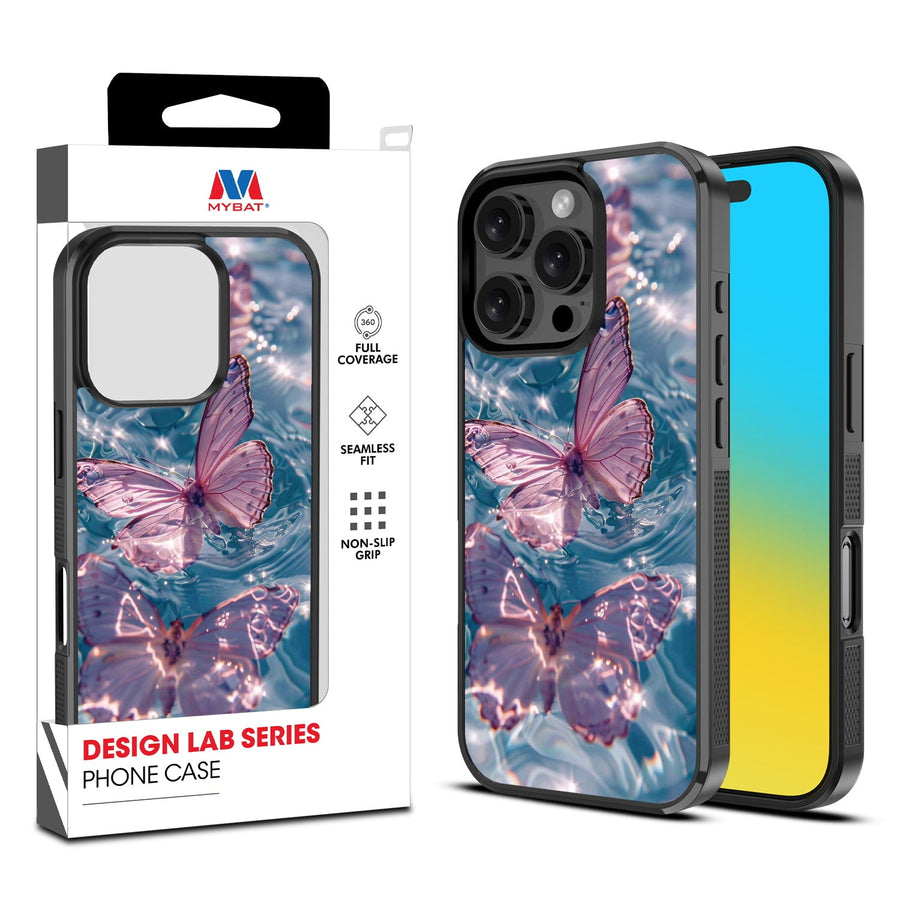 MyBat Design Lab Series Case for Apple iPhone 16 Pro - Floating Butterflies