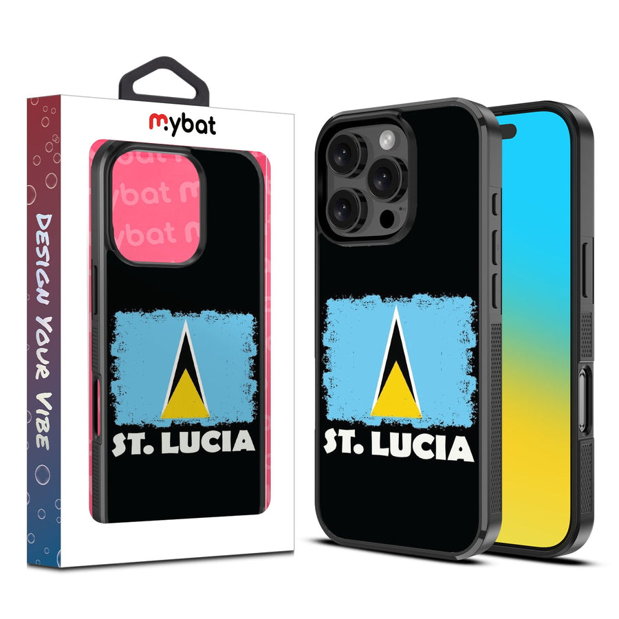 MyBat Design Lab Series Case for Apple iPhone 16 Pro - St. Lucia Flag