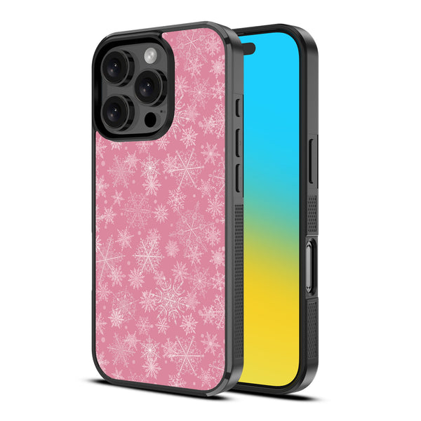 MyBat Design Lab Series Case for Apple iPhone 16 Pro - Pink Snowflakes - MIP16PCSLESM282-2.jpg