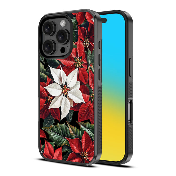 MyBat Design Lab Series Case for Apple iPhone 16 Pro - Christmas Poinsettias - MIP16PCSLESM301-2.jpg