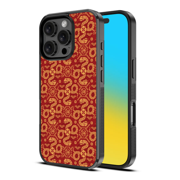 MyBat Design Lab Series Case for Apple iPhone 16 Pro - Golden Snake Dance - MIP16PCSLESM317-2.jpg