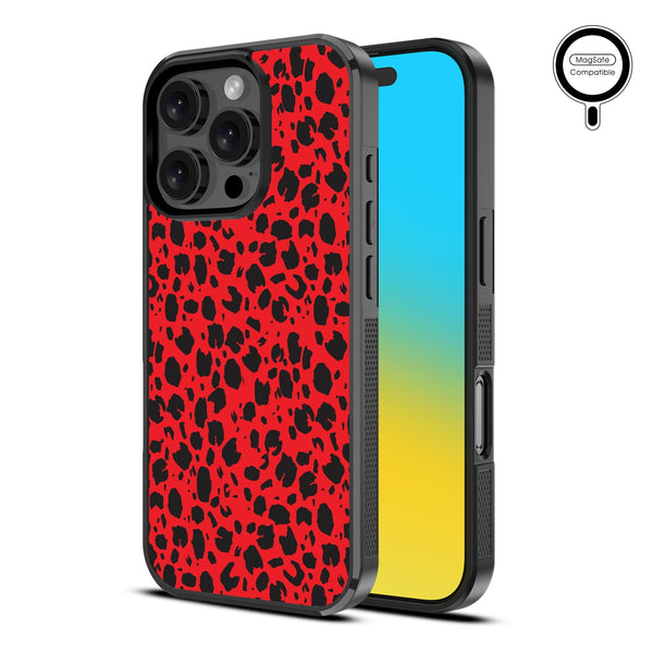MyBat Design Lab Series MagSafe Case for Apple iPhone 16 Pro - Red Leopard Print - MIP16PCSLESMSM008-2.jpg