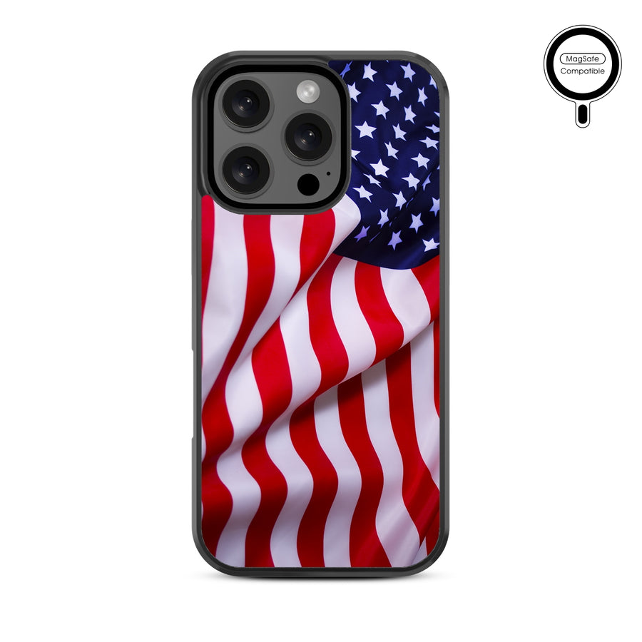 MyBat Design Lab Series MagSafe Case for Apple iPhone 16 Pro - Stars & Stripes - MIP16PCSLESMSM042-3.jpg