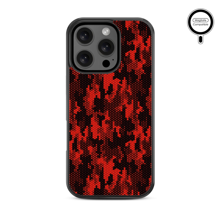 MyBat Design Lab Series MagSafe Case for Apple iPhone 16 Pro - Red Digital Camouflage