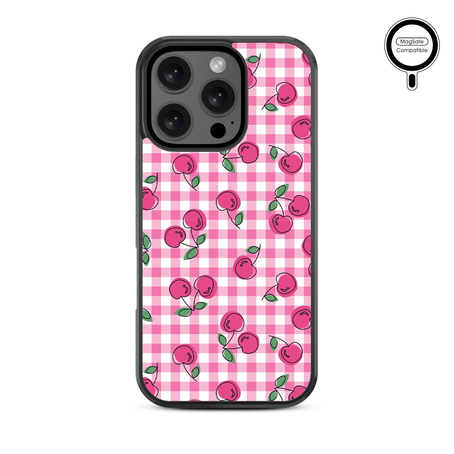 MyBat Design Lab Series MagSafe Case for Apple iPhone 16 Pro - Pink Cherries