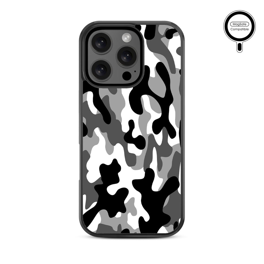 MyBat Design Lab Series MagSafe Case for Apple iPhone 16 Pro - Black & White Camouflage
