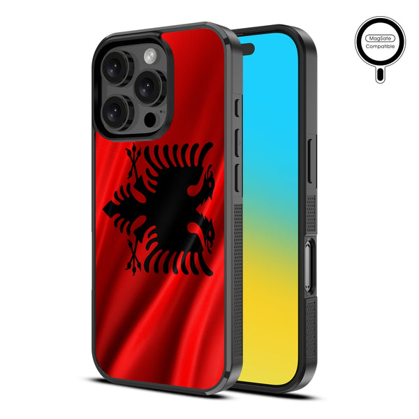MyBat Design Lab Series MagSafe Case for Apple iPhone 16 Pro - Albania Flag - MIP16PCSLESMSM140-2.jpg