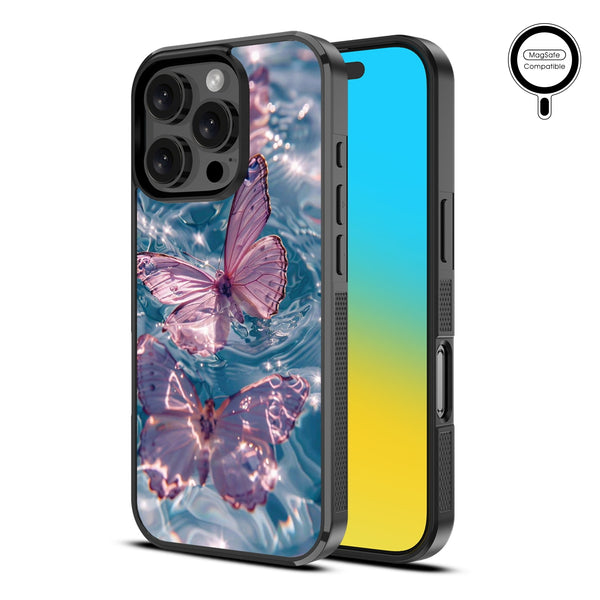 MyBat Design Lab Series MagSafe Case for Apple iPhone 16 Pro - Floating Butterflies - MIP16PCSLESMSM180-2.jpg