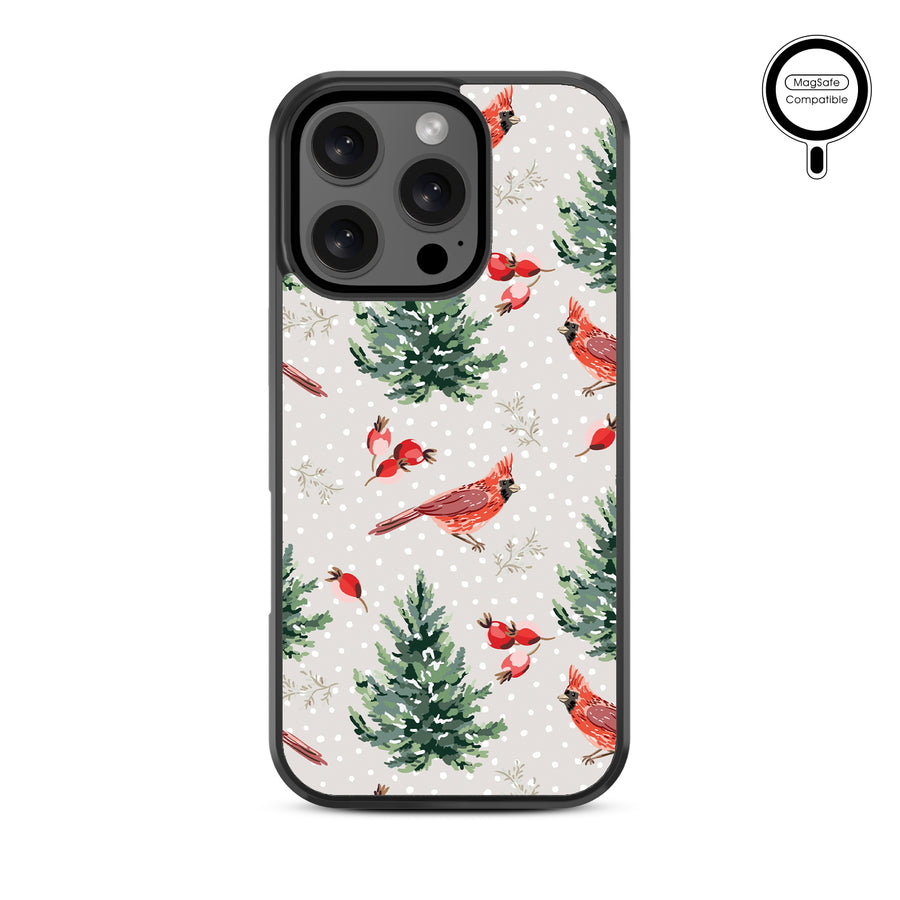 MyBat Design Lab Series MagSafe Case for Apple iPhone 16 Pro - Winter Cardinals - MIP16PCSLESMSM298-3.jpg