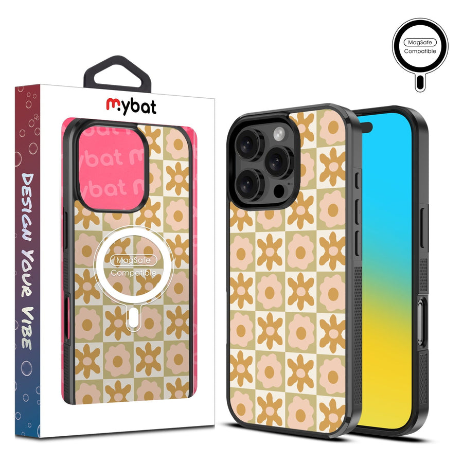 MyBat Design Lab Series MagSafe Case for Apple iPhone 16 Pro - Flower Grid