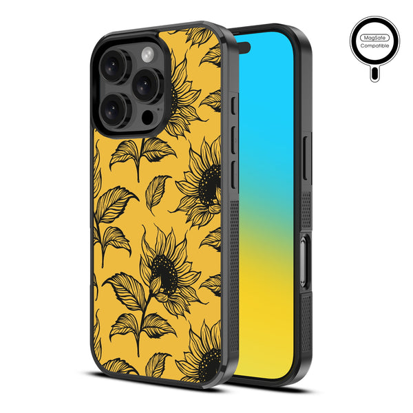 MyBat Design Lab Series MagSafe Case for Apple iPhone 16 Pro - Golden Sunflowers - MIP16PCSLESMSM444-2.jpg