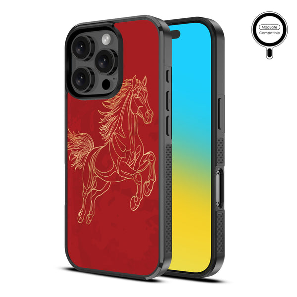 MyBat Design Lab Series MagSafe Case for Apple iPhone 16 Pro - Fire Horse - MIP16PCSLESMSM460-2.jpg