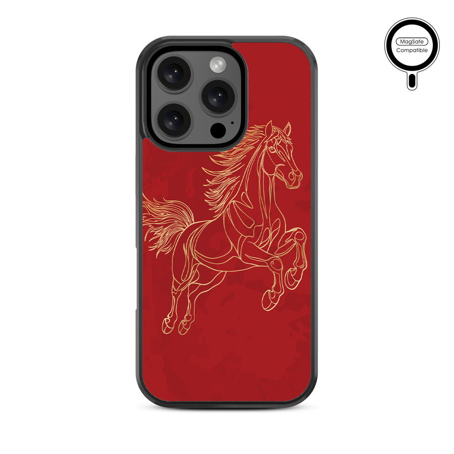 MyBat Design Lab Series MagSafe Case for Apple iPhone 16 Pro - Fire Horse - MIP16PCSLESMSM460-3.jpg