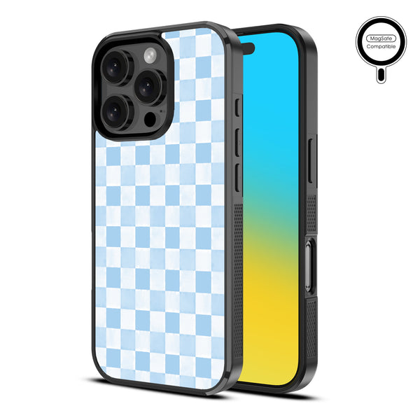 MyBat Design Lab Series MagSafe Case for Apple iPhone 16 Pro - Sky Blue Check - MIP16PCSLESMSM478-2.jpg