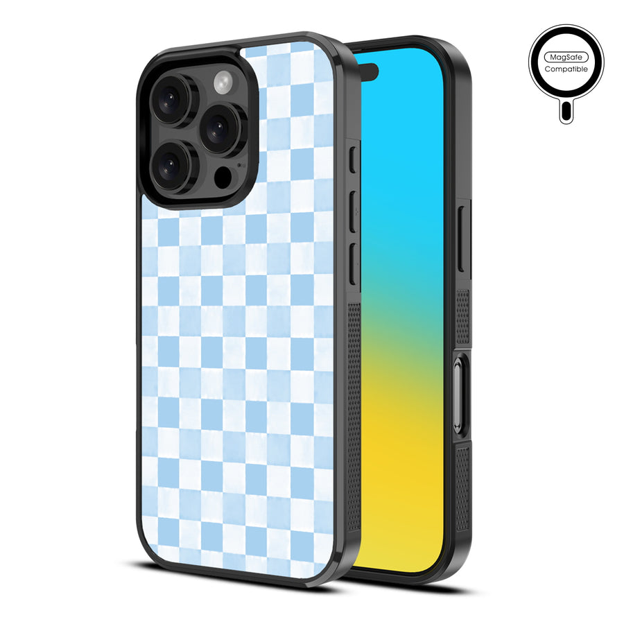 MyBat Design Lab Series MagSafe Case for Apple iPhone 16 Pro - Sky Blue Check - MIP16PCSLESMSM478-2.jpg
