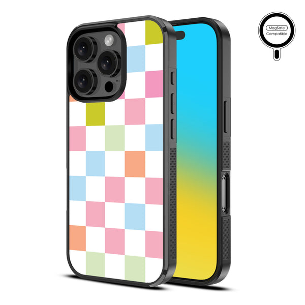 MyBat Design Lab Series MagSafe Case for Apple iPhone 16 Pro - Pastel Check - MIP16PCSLESMSM480-2.jpg
