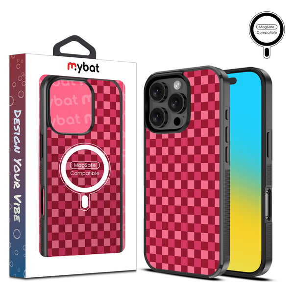 MyBat Design Lab Series MagSafe Case for Apple iPhone 16 Pro - Raspberry Check - MIP16PCSLESMSM481-1.jpg