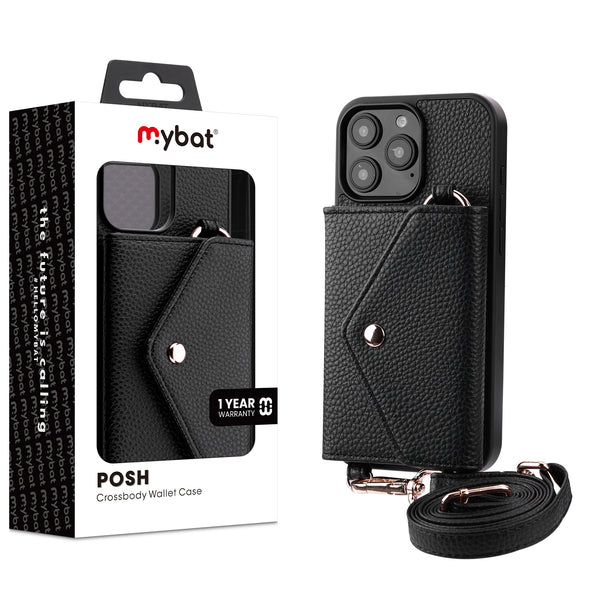 MyBat Posh Crossbody Wallet Case for Apple iPhone 16 Pro - Black - MIP16PCSLESS371-1.jpg