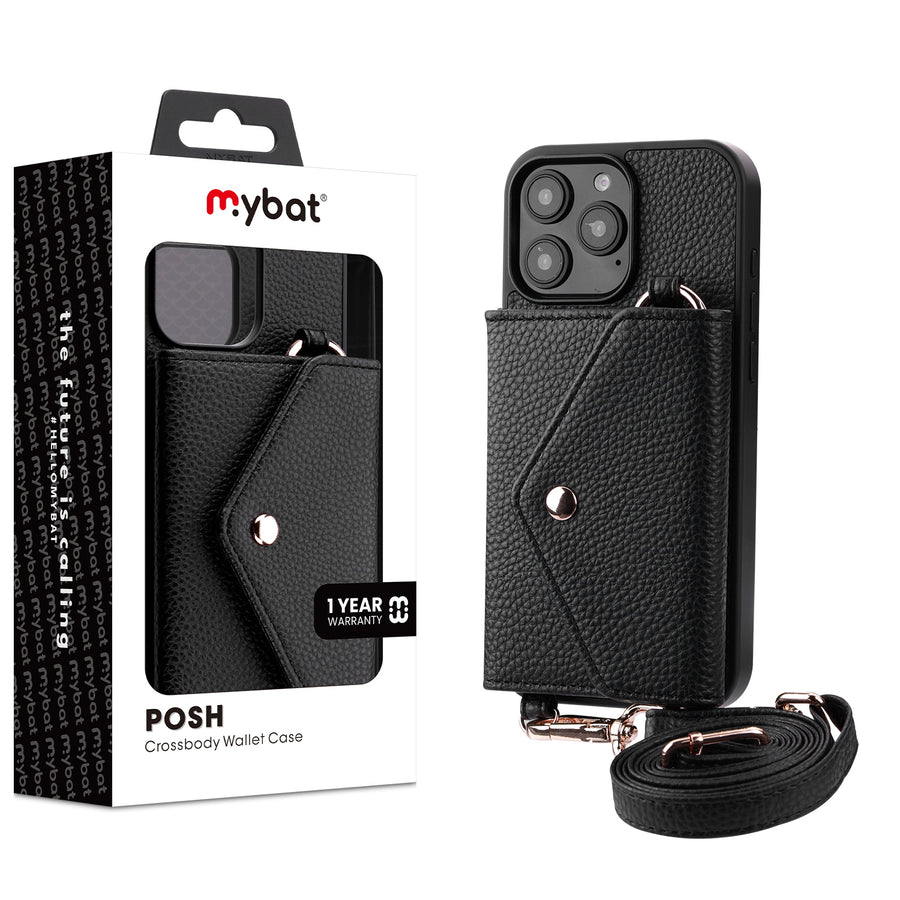 MyBat Posh Crossbody Wallet Case for Apple iPhone 16 Pro - Black - MIP16PCSLESS371-1.jpg
