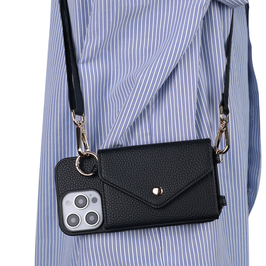 MyBat Posh Crossbody Wallet Case for Apple iPhone 16 Pro - Black - MIP16PCSLESS371-3.jpg