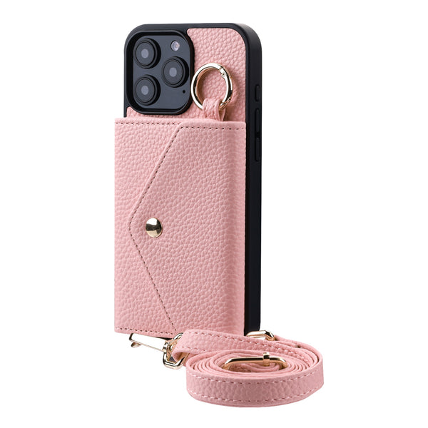 MyBat Posh Crossbody Wallet Case for Apple iPhone 16 Pro - Pink - MIP16PCSLESS372-2.jpg