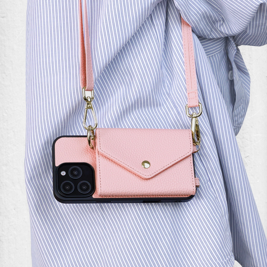 MyBat Posh Crossbody Wallet Case for Apple iPhone 16 Pro - Pink - MIP16PCSLESS372-3.jpg