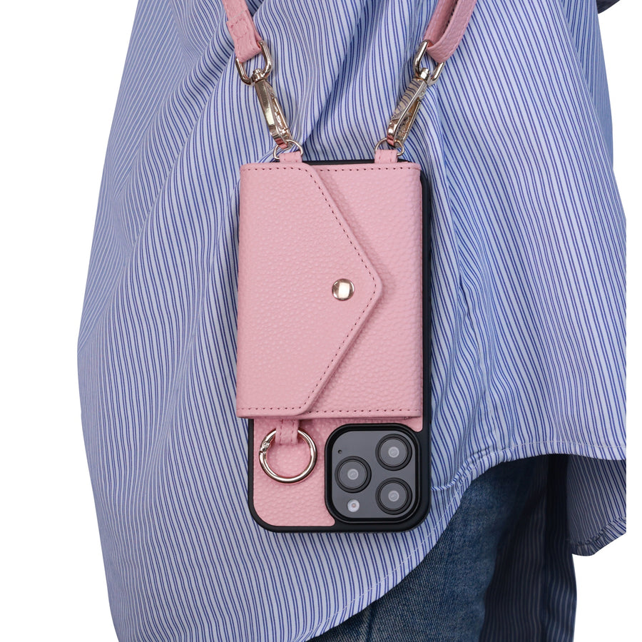 MyBat Posh Crossbody Wallet Case for Apple iPhone 16 Pro - Pink - MIP16PCSLESS372-7.jpg