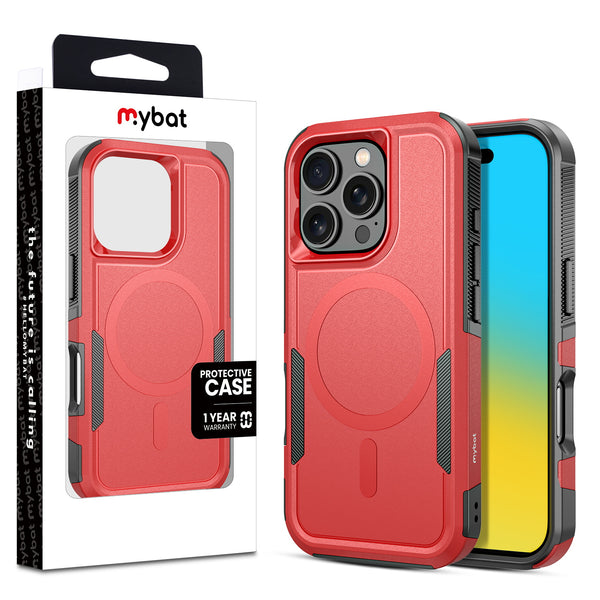 MyBat Fortress Series MagSafe Case for Apple iPhone 16 Pro - Red - MIP16PCSRSKMS302-1.jpg