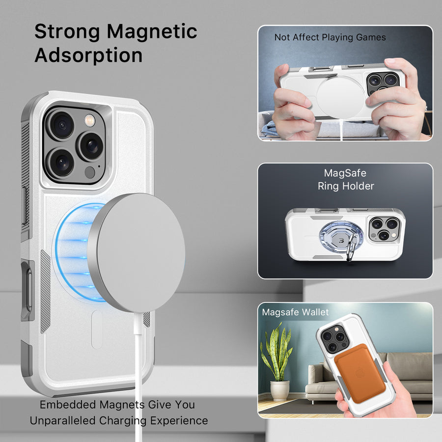 MyBat Fortress Series MagSafe Case for Apple iPhone 16 Pro - White - MIP16PCSRSKMS304-5.jpg