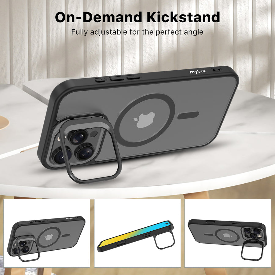 MyBat InFrame MagSafe Case with Kickstand for Apple iPhone 16 Pro Max - Black - MIP16PMCSFGMS211-6.jpg