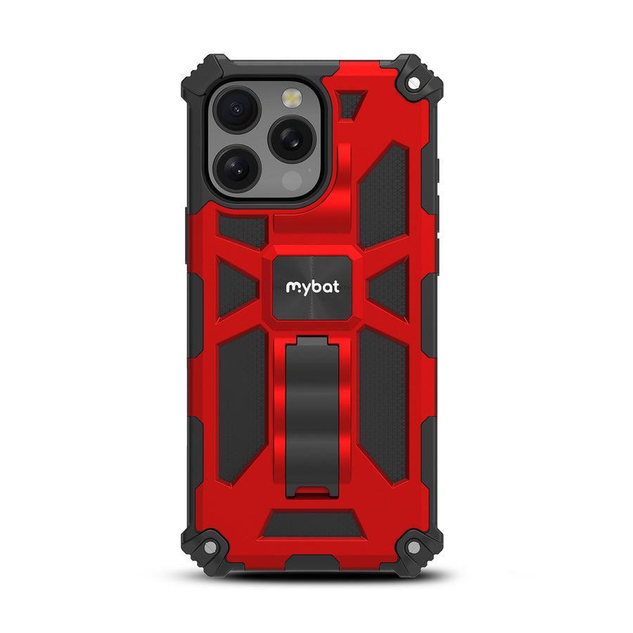 MyBat Sturdy Hybrid Protector Cover (with Stand) for Apple iPhone 16 Pro Max - Red / Black - MIP16PMCSFSSS003-3.jpg